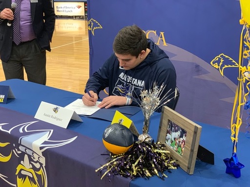 Austin Rodriguez signs with Augustana University.